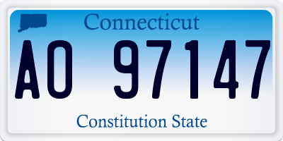 CT license plate AO97147