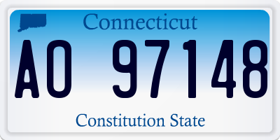 CT license plate AO97148