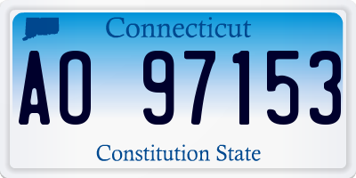 CT license plate AO97153