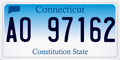 CT license plate AO97162