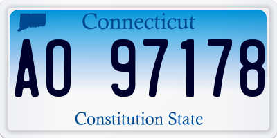 CT license plate AO97178