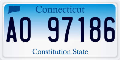 CT license plate AO97186