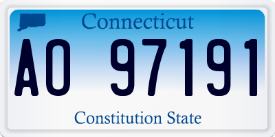 CT license plate AO97191