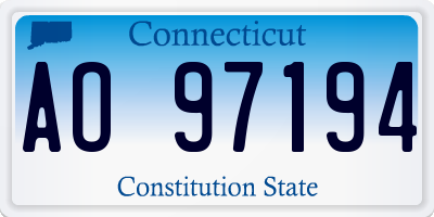 CT license plate AO97194