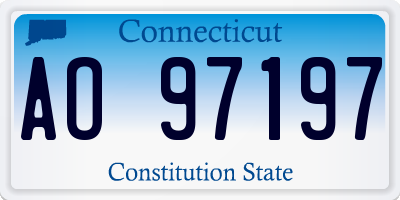 CT license plate AO97197