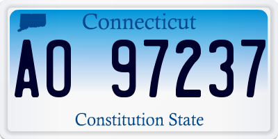 CT license plate AO97237