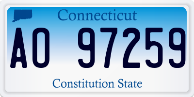 CT license plate AO97259