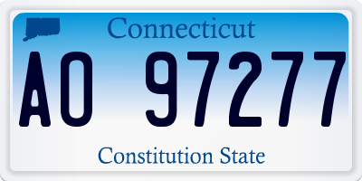 CT license plate AO97277