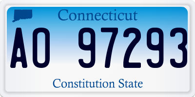CT license plate AO97293