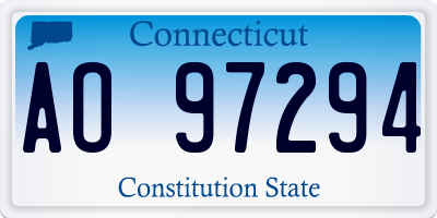 CT license plate AO97294