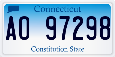 CT license plate AO97298