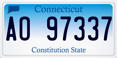 CT license plate AO97337