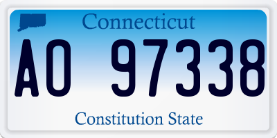 CT license plate AO97338