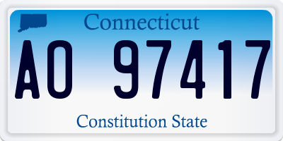 CT license plate AO97417