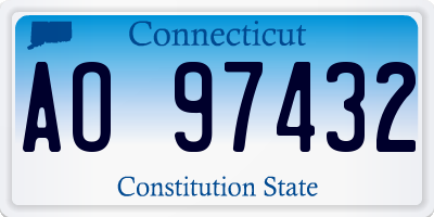 CT license plate AO97432