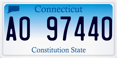 CT license plate AO97440
