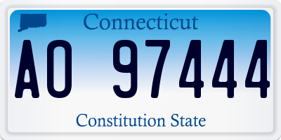 CT license plate AO97444