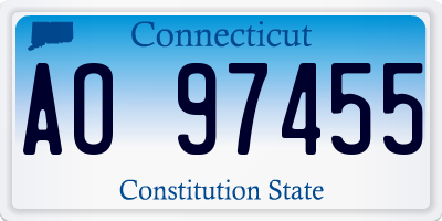 CT license plate AO97455