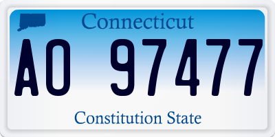 CT license plate AO97477