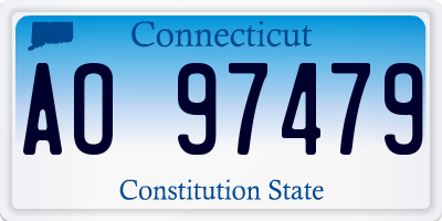 CT license plate AO97479