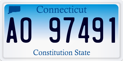 CT license plate AO97491