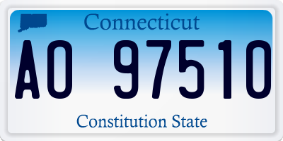 CT license plate AO97510