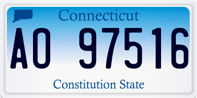 CT license plate AO97516
