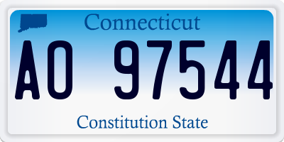 CT license plate AO97544