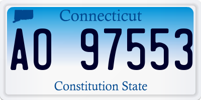 CT license plate AO97553
