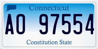 CT license plate AO97554