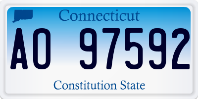 CT license plate AO97592