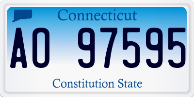 CT license plate AO97595