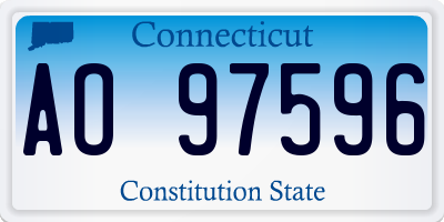 CT license plate AO97596