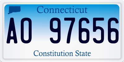 CT license plate AO97656