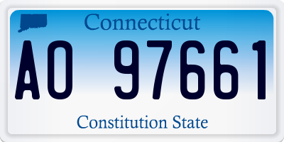 CT license plate AO97661