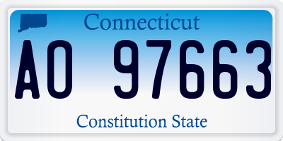 CT license plate AO97663
