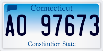 CT license plate AO97673