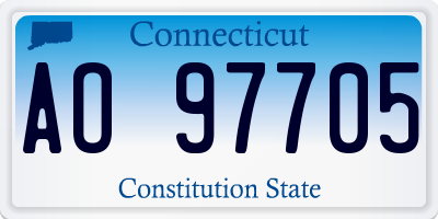 CT license plate AO97705
