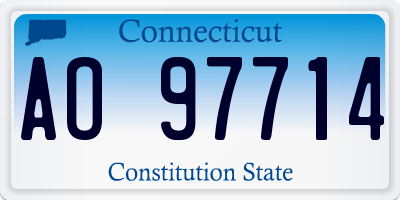 CT license plate AO97714