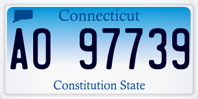 CT license plate AO97739
