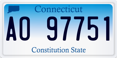 CT license plate AO97751