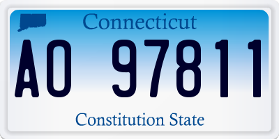 CT license plate AO97811
