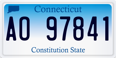 CT license plate AO97841