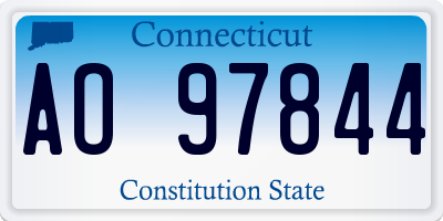 CT license plate AO97844