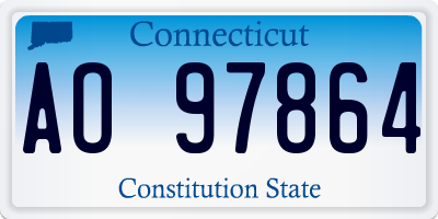 CT license plate AO97864