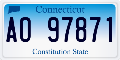 CT license plate AO97871