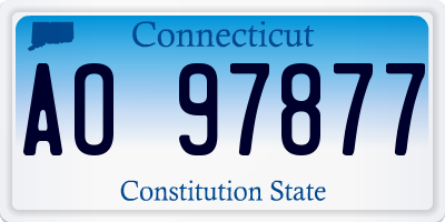 CT license plate AO97877