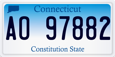 CT license plate AO97882