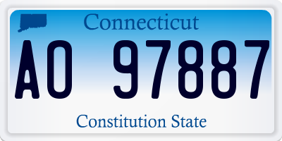 CT license plate AO97887