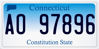 CT license plate AO97896